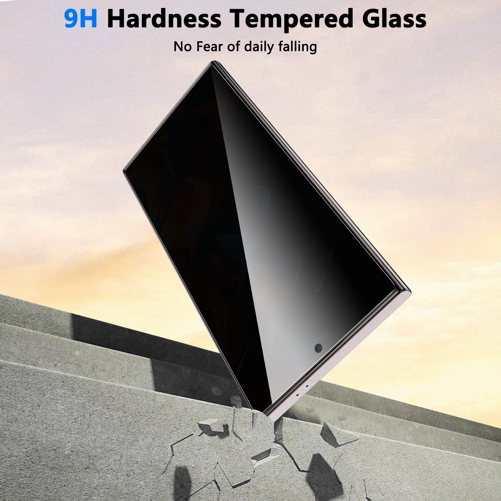 Fotbor for Samsung Galaxy S24 Ultra 28° Privacy Screen Protector with [3s Installation Frame], Case Friendly 9H+ Tempered Glass 2Pack