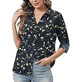 hearain Women's Button Down Shirts Long Sleeve Basic Classic Soft Shirt Collared Fashion Dressy Casual Blouses