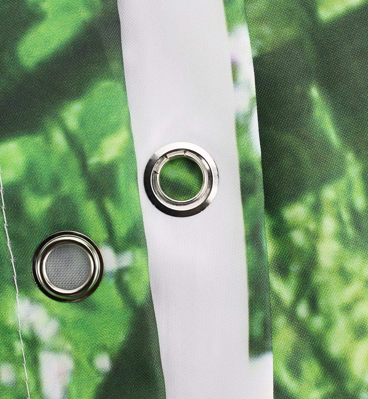 True Holiday Shower Curtain, Waterproof Polyester Shower Curtain Mildew Resistant Antibacterial Shower Curtain with 12pcs Hooks 180x180cm Tree