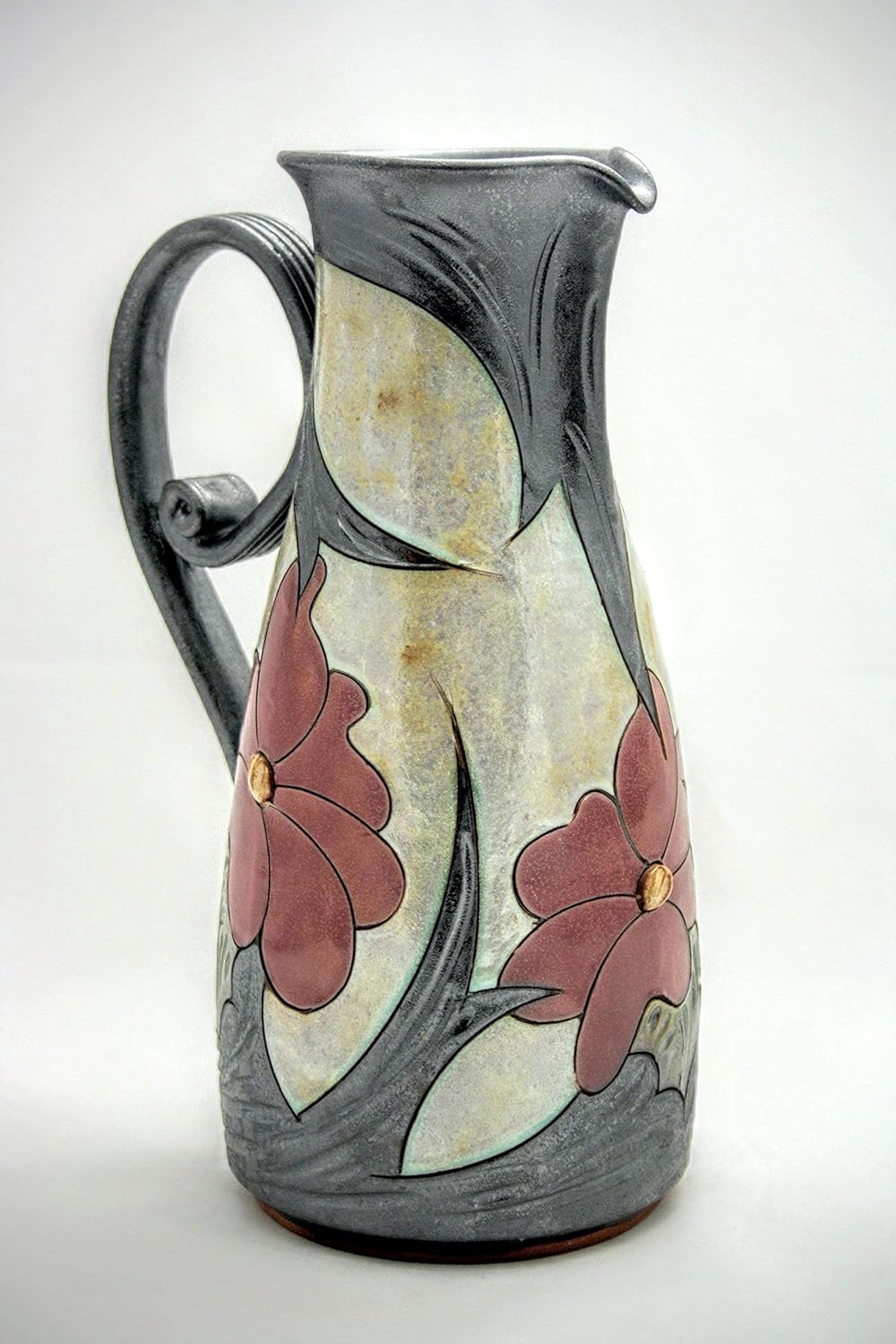 Amazon Com Ceramic Pitcher Large Serving Pitcher Pottery Vase Flower Jug Pottery Vase Jug Wine Decanter Wedding Centrepiece Handmade