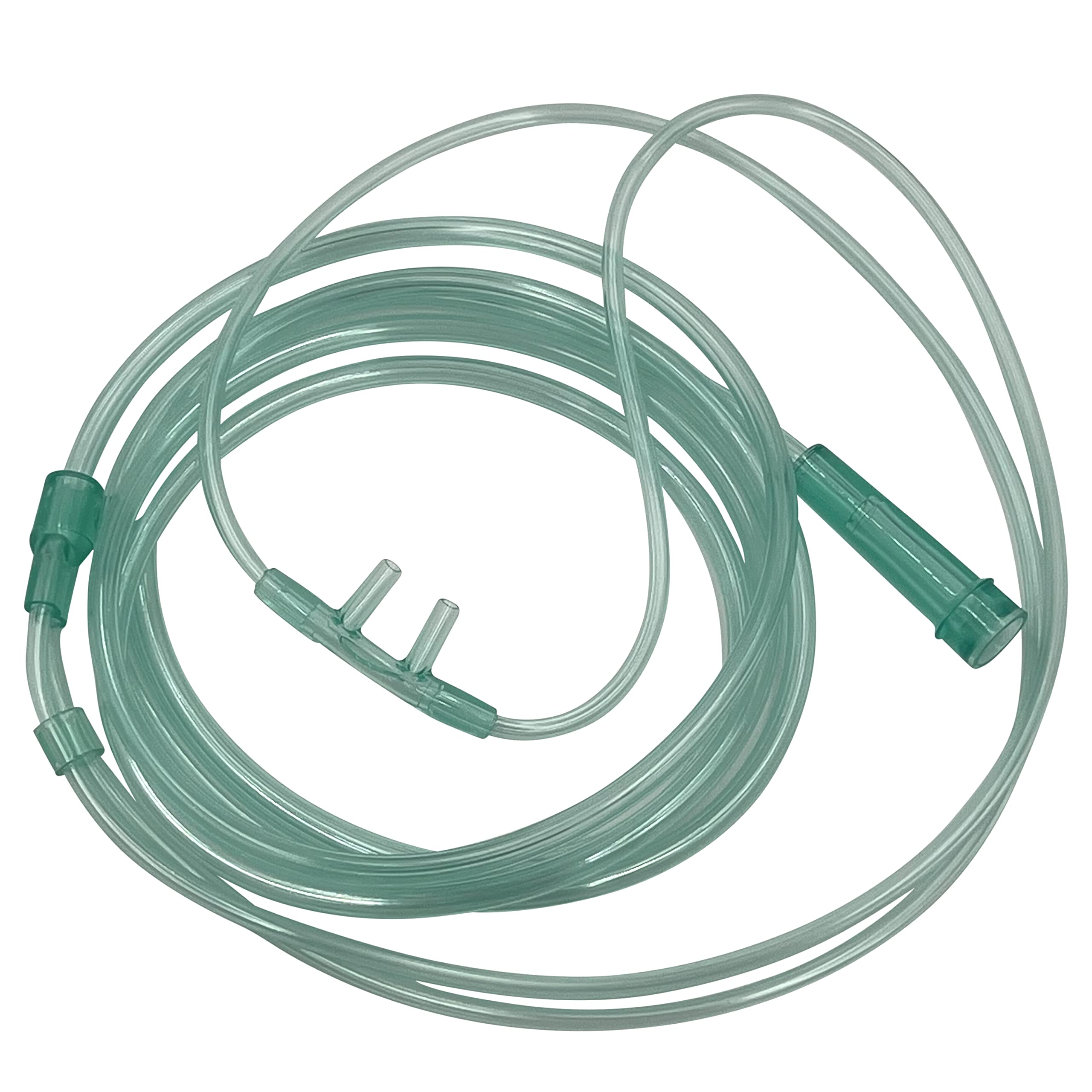 Photo 1 of 1pk Adult Oxygen Cannula w/Tabbed Nose Piece, Soft Straight Prongs & 6.5Ft Crush Resistant Tubing