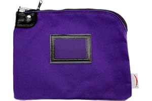 Cardinal bag supplies Locking Bank Bag Canvas Keyed Security, Money Bag, 9 x 12 inches (Purple)