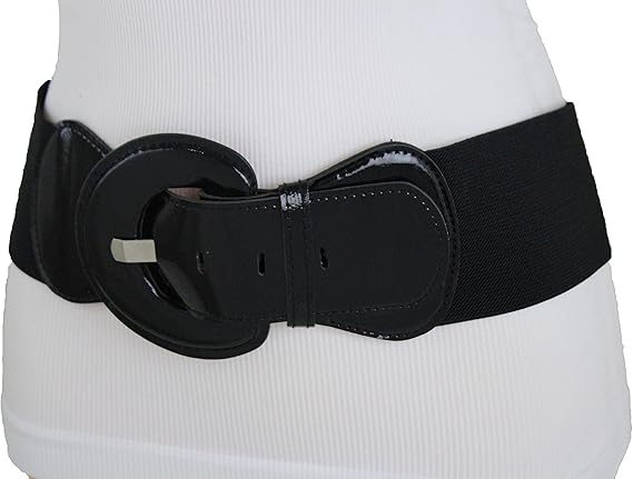 black patent waist belt