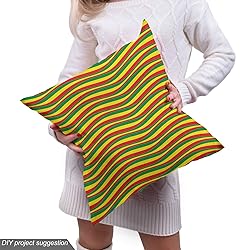 Ambesonne Rasta Fabric by The Yard, Vivid Colors
