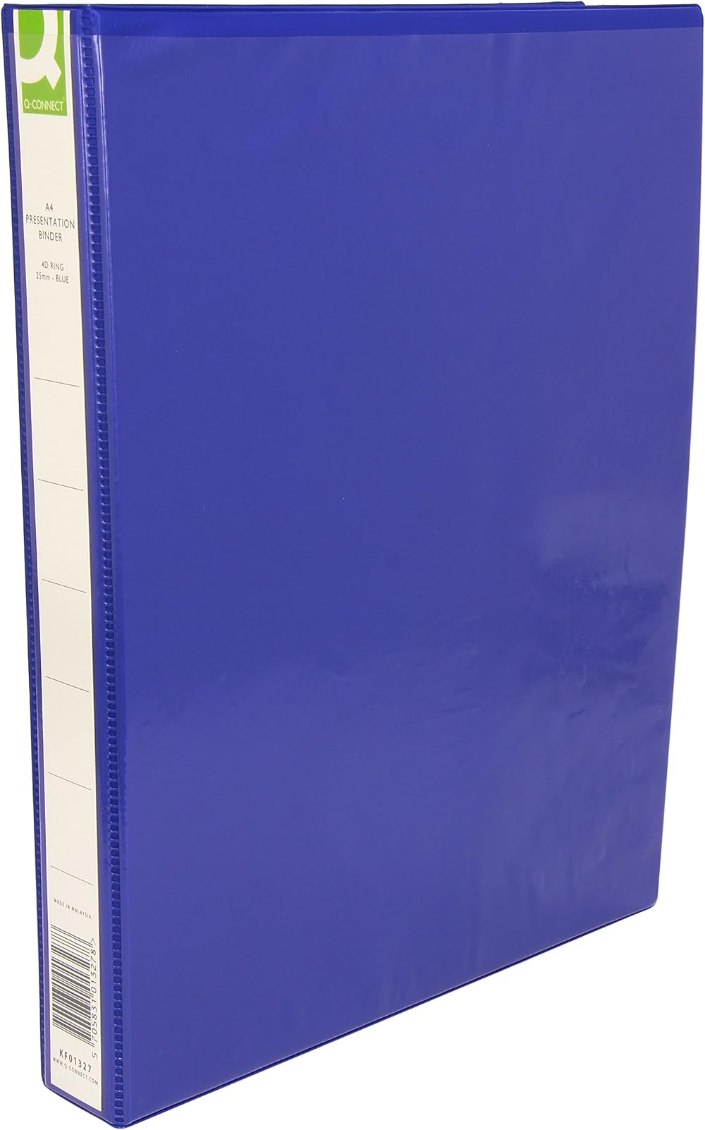 Q-Connect Presentation 25mm 4D Ring Binder A4 Blue KF01327