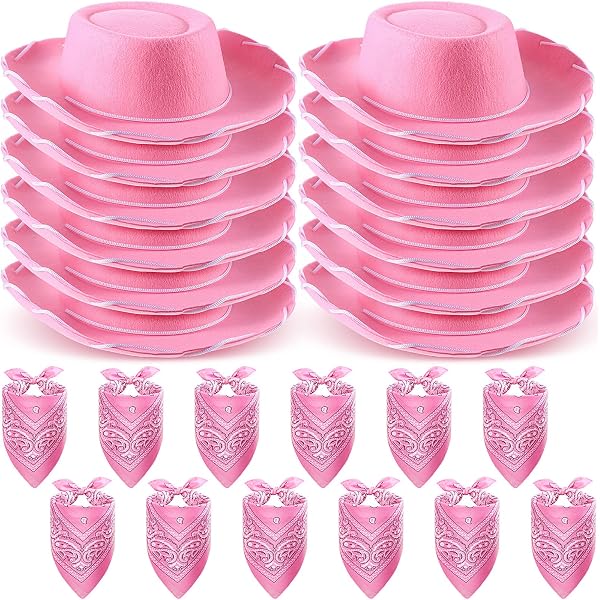 Amazon.com: 36 Pcs Adult Cowboy Hat with Bandanna Heart  display picture 1