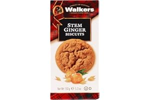 WALKERS Walker's Shortbread Stem Ginger Cookies, Scottish Style Cookies, 5.3 Oz Box