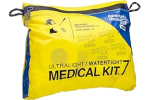 Adventure Medical Kits Ultralight & Watertight Medical Kit .7 - Waterproof Multi-Sport First Aid Kit - Lightweight Medical Kit Includes Bandages, Moleskin, Medication & More