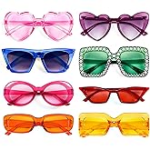 Pibupibu 8 Pack Mixed Styles Trendy Sunglasses for Women/Men Party Favors Sungasses Costume Accessories Eyewear Set