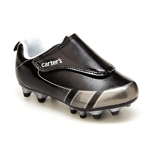 Carter's Boy's Fica Sport Cleats, Black, 12 Little Kid