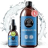 Organic Magnesium Spray Oil - 100% Pure Topical Magnesium Chloride for Leg Cramps from Ancient Zechstein Seabed | Perfect for