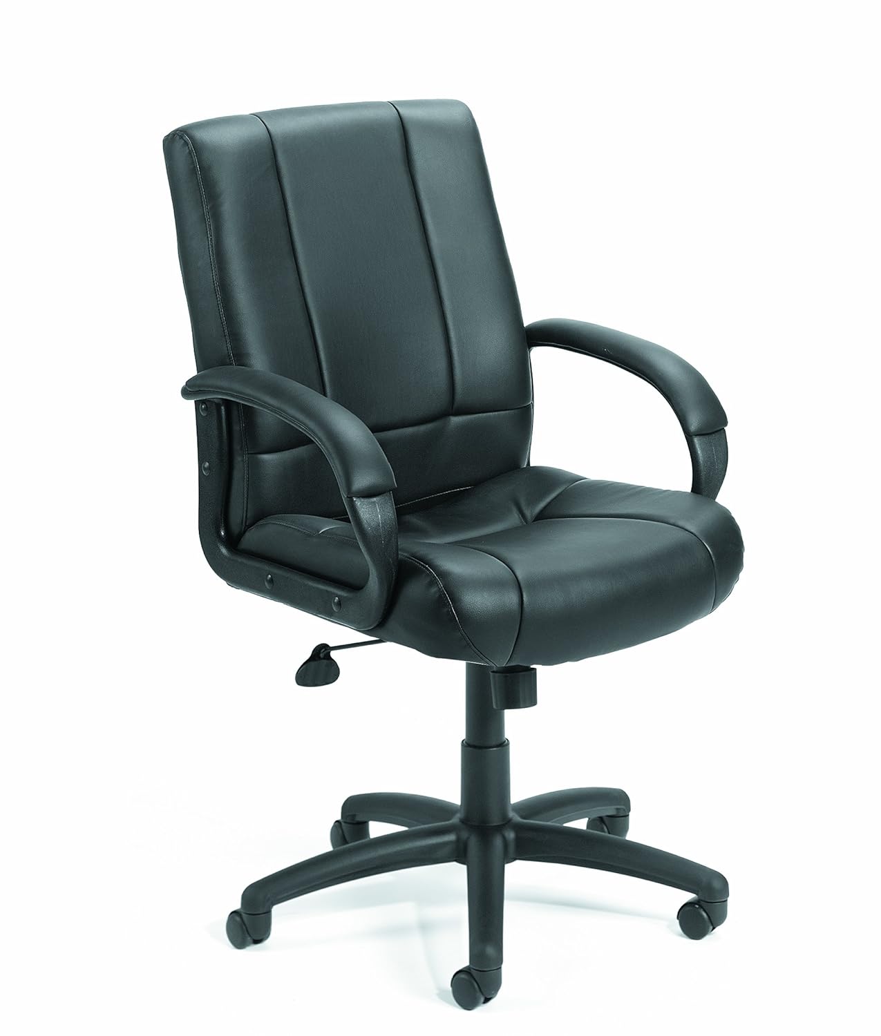 Boss Office Products Caressoft Executive Mid Back Chair in Black