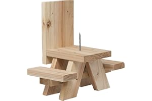American Heritage Industries Squirrel Picnic Table- Picnic Table Feeder for Squirrels with Corn Holder…