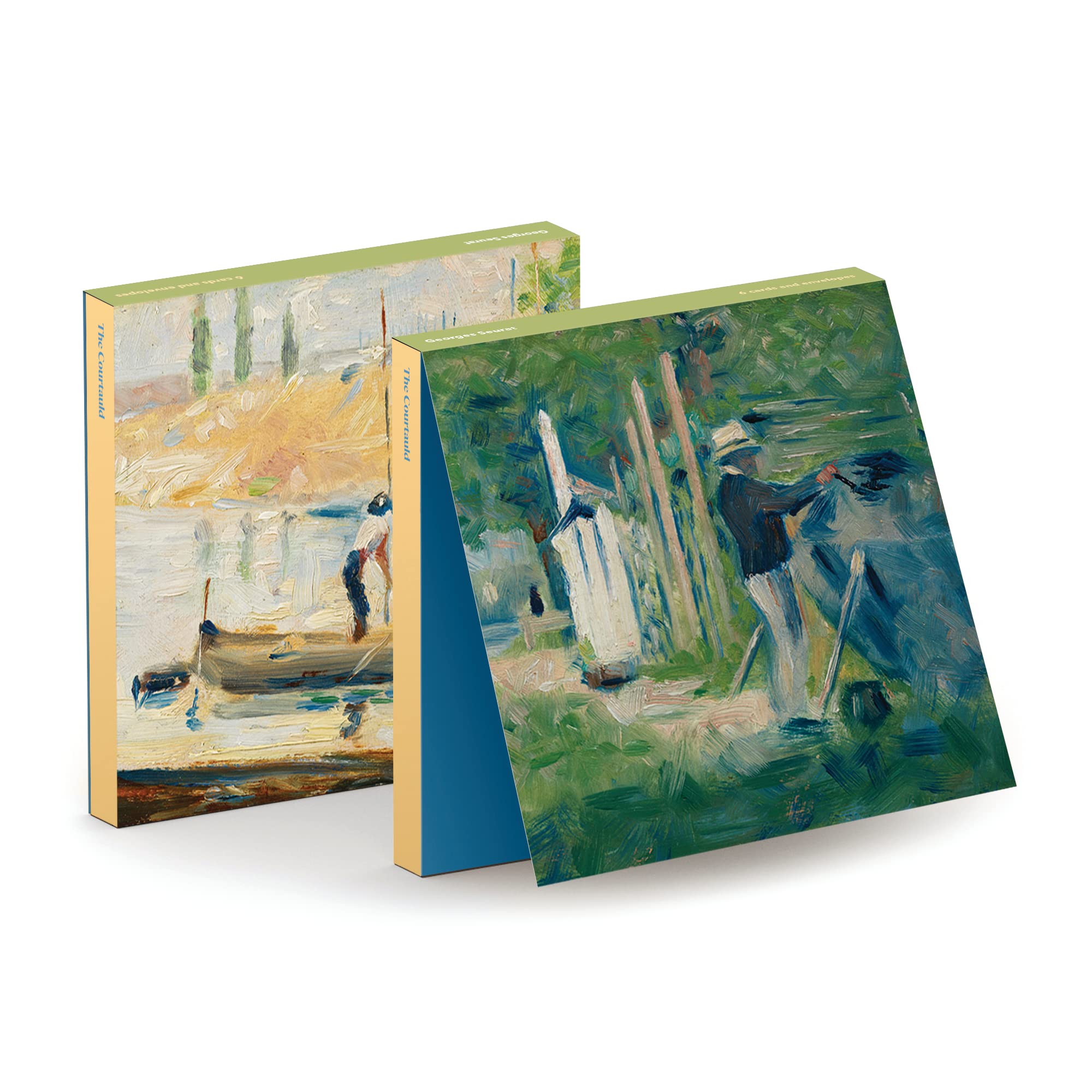 The Courtauld, Georges Seurat Boats, Set of 6 Blank Greeting Cards, (15x15cm)