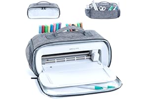 IMAGINING Dust Cover with Base for Cricut Joy Xtra, Joy Extra Dust Cover with Transparent Window and Pockets for Cricut Accessories, Tools and Suppliers