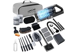 NIKCOSMK Car Cleaning Kit, Car Detailing Kit with Car Vacuum 8000PA High Suction, Car Interior Cleaning Supplies with Detailing Brushes, Windshield Cleaner Tool, Car Accessories for Men & Women