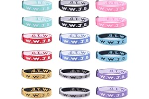 SONNYX 18 PCS WWJD Bracelets Pack Adjustable Wristbands What Would Jesus Do Bracelets Inspirational Christian Bracelets for Women Men