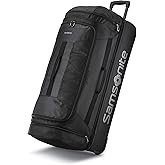Samsonite Andante 2 Wheeled Duffel Bag – 32-Inch Durable Rolling Luggage with Inline Skate Wheels, Push-Button Handle & Spacious Compartments – Travel-Friendly and Lightweight - All Black