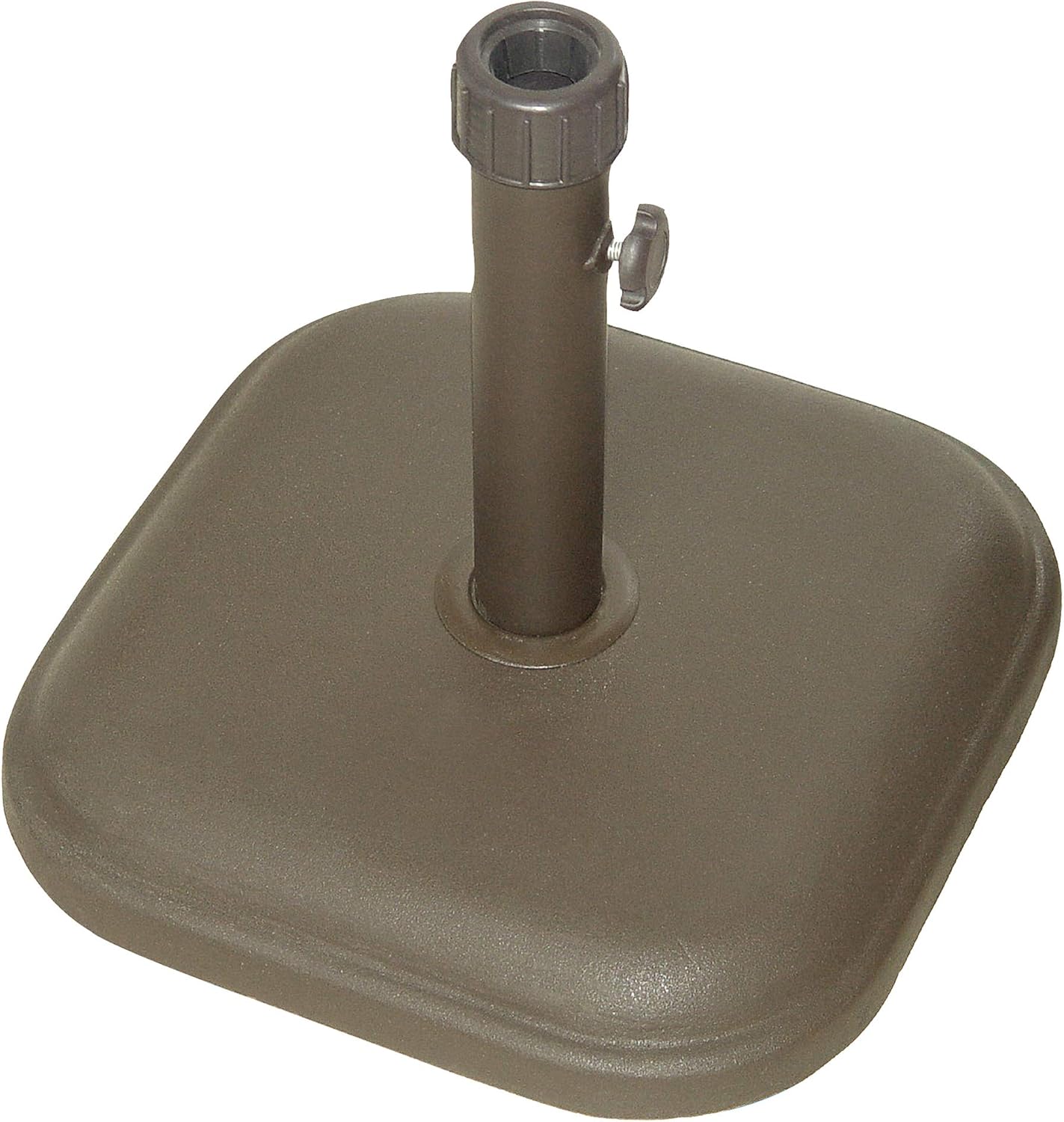 Amazon Com Abble 24lbs Cast Stone Table Umbrella Base Heavy Duty Outdoor Table Stand Brown Garden Outdoor