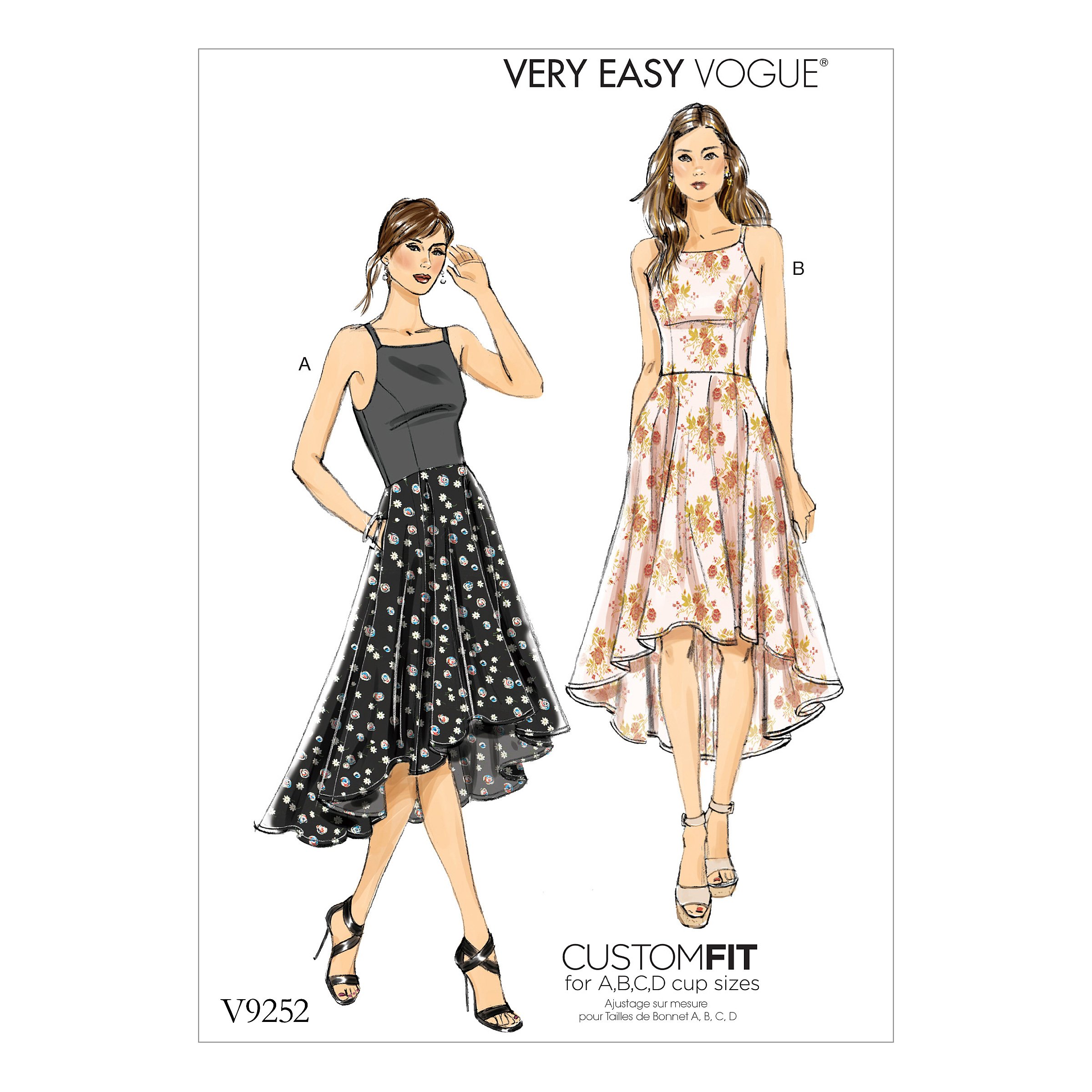 Vogue Patterns 9252 A5,Misses Dress,Sizes 6-14, Tissue, Multi-Colour, 15 x 0.5 x 22 cm