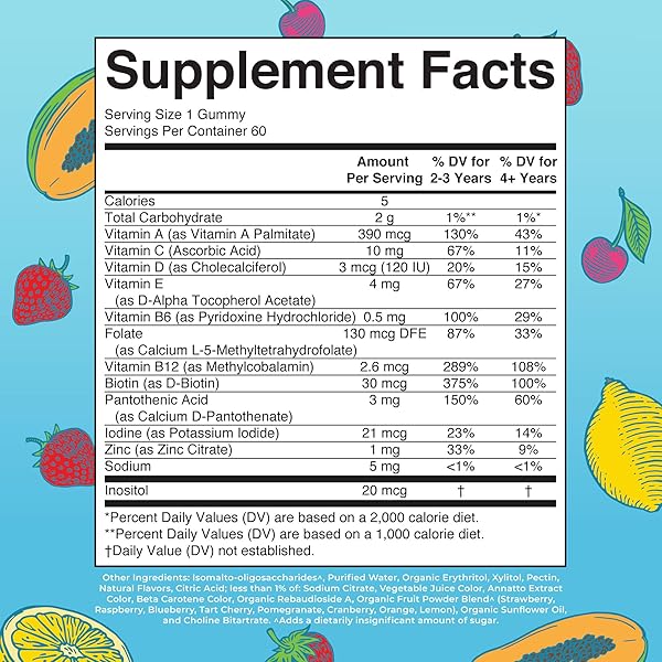 MARYRUTH ORGANICS KIDS VITAMINS | MULTI | SUGAR FREE | 2 MONTH SUPPLY | KIDS MULTIVITAMIN GUMMIES FOR AGES 2+ | MULTIVITAMIN FOR KIDS | VITAMINS FOR KIDS | VEGAN | ONLY 1 GUMMY A DAY | 60 COUNT |
