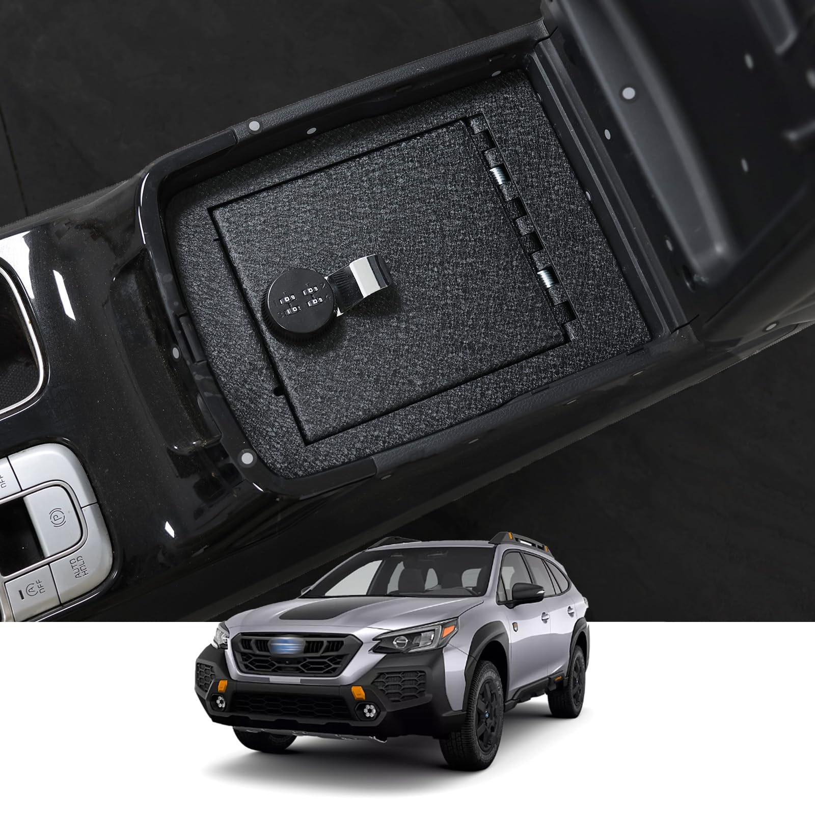Photo 1 of WASAI Center Console Gun Safe - Console Gun Vault Compatible with Subaru Outback 2020-2025, High Security Armrest Lock Box with 4 Digit Combination Lock