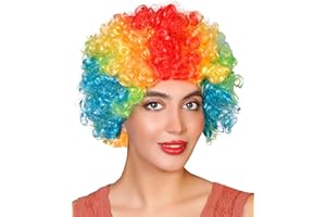 MATISSA Unisex Clown Wig Circus Funny Fancy Party Dress Accessory Afro Stag Do Fun Joker