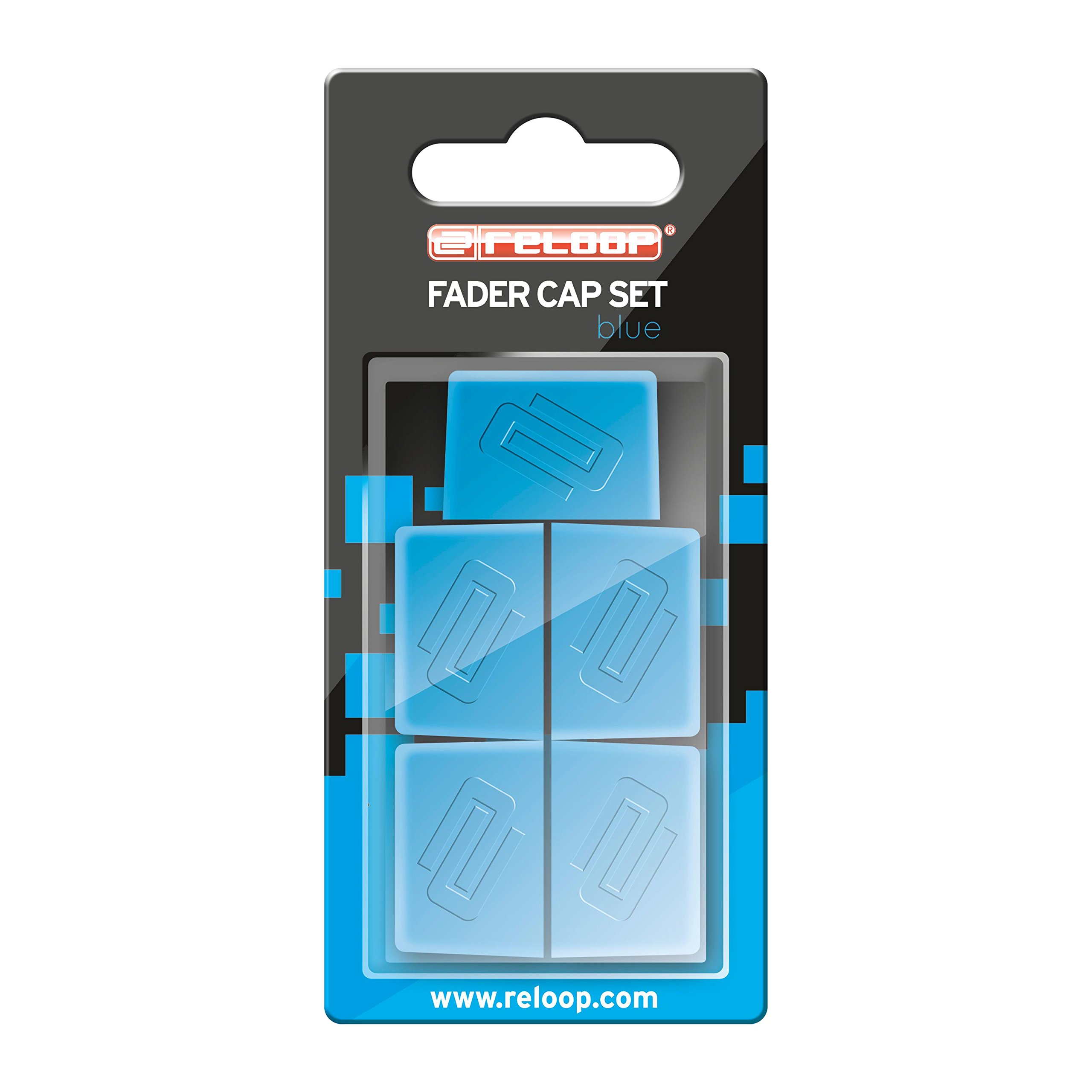 Reloop Fader Cap Set replacement fader caps for DJ mixer (Blue)