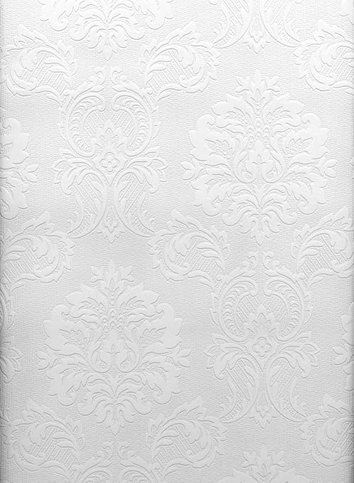 Brewster 429-6705 Paintable Solutions III Damask Paintable Wallpaper