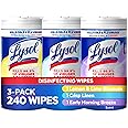 Lysol Disinfecting Wipes Bundle, Cleaning Supplies, All Purpose Cleaner, Multi-surface Cleaning Wipes, Multi-Scent Sanitizing Wipes Bundle, 80 Count (3pk)