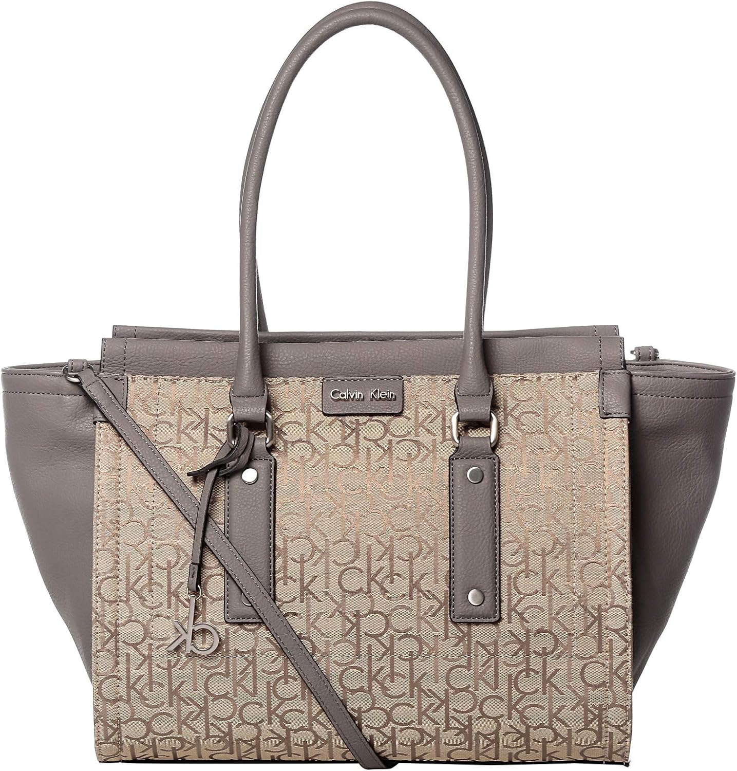 Calvin Klein Canvas Tote Bag for Women Brown & Grey Buy Online at