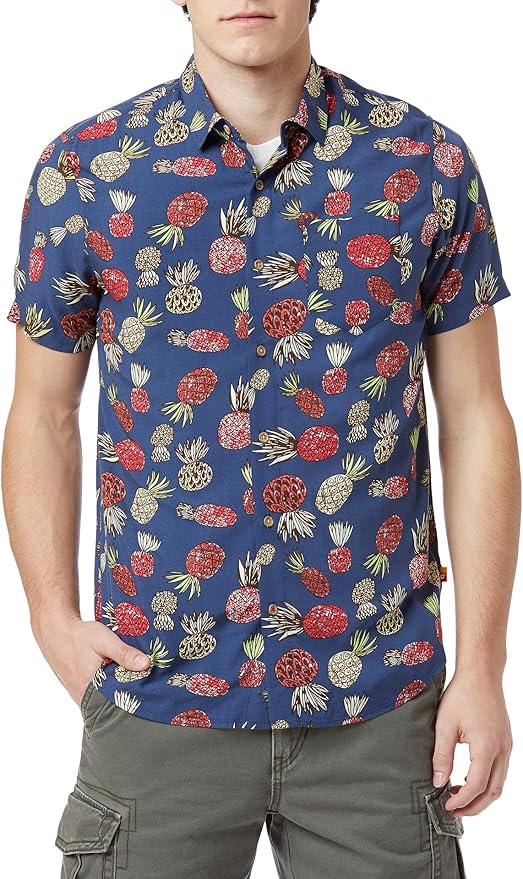 UNIONBAY Men's Classic Short Sleeve Rayon Buttonup Woven