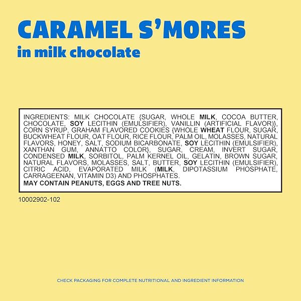 WHITMAN’S S’MORES CARAMEL MILK CHOCOLATE CANDY, BAG 7.3. OZ