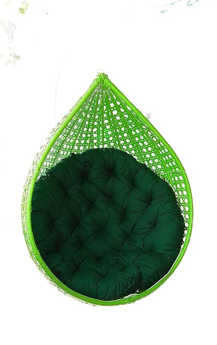 SK Outdoor/Balcony/Garden/Indoor use Wicker Swing Hanging Chair - Green
