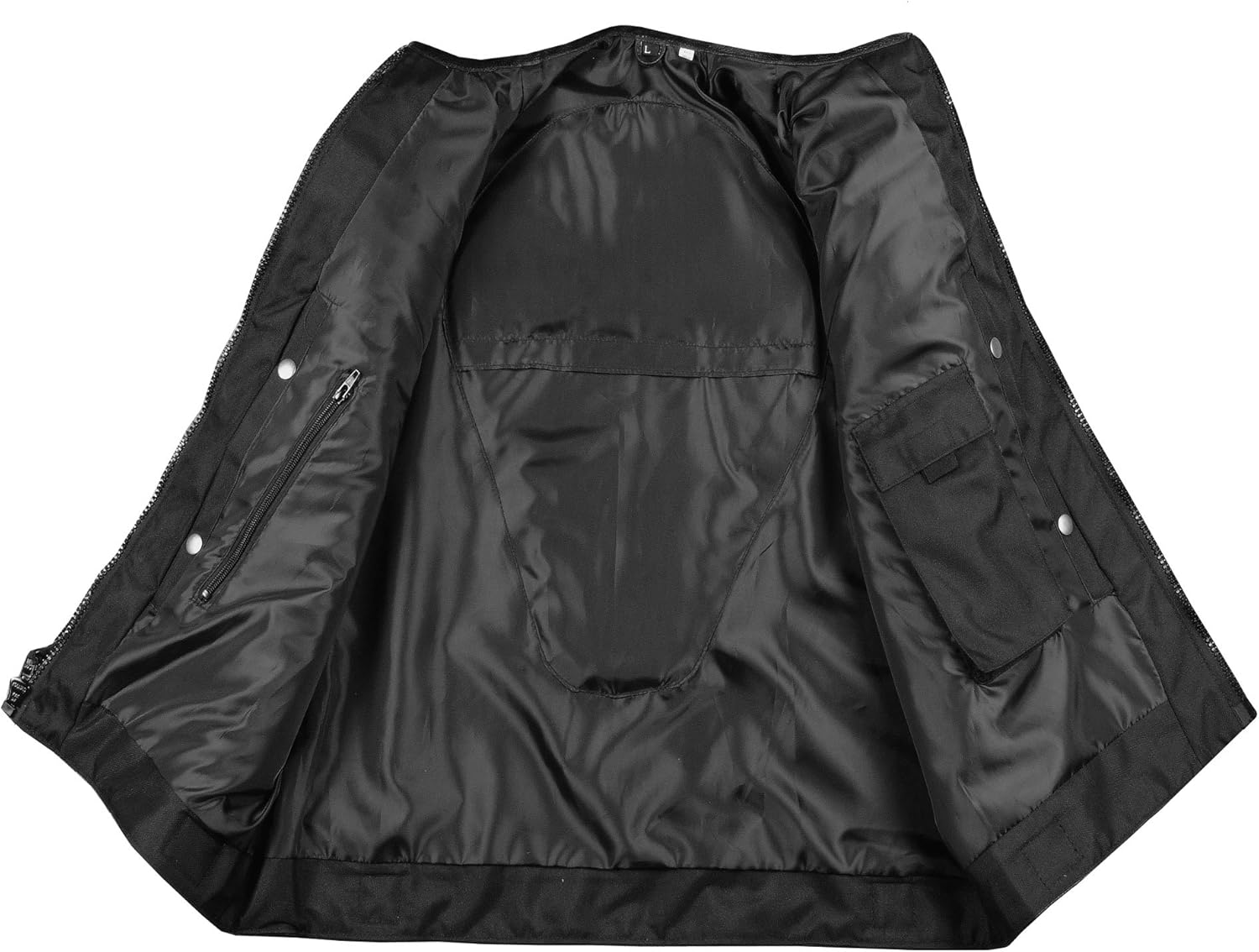 New Men's Armor Biker Motorcycle Leather Adjustable Vest Stylish Black: Automotive