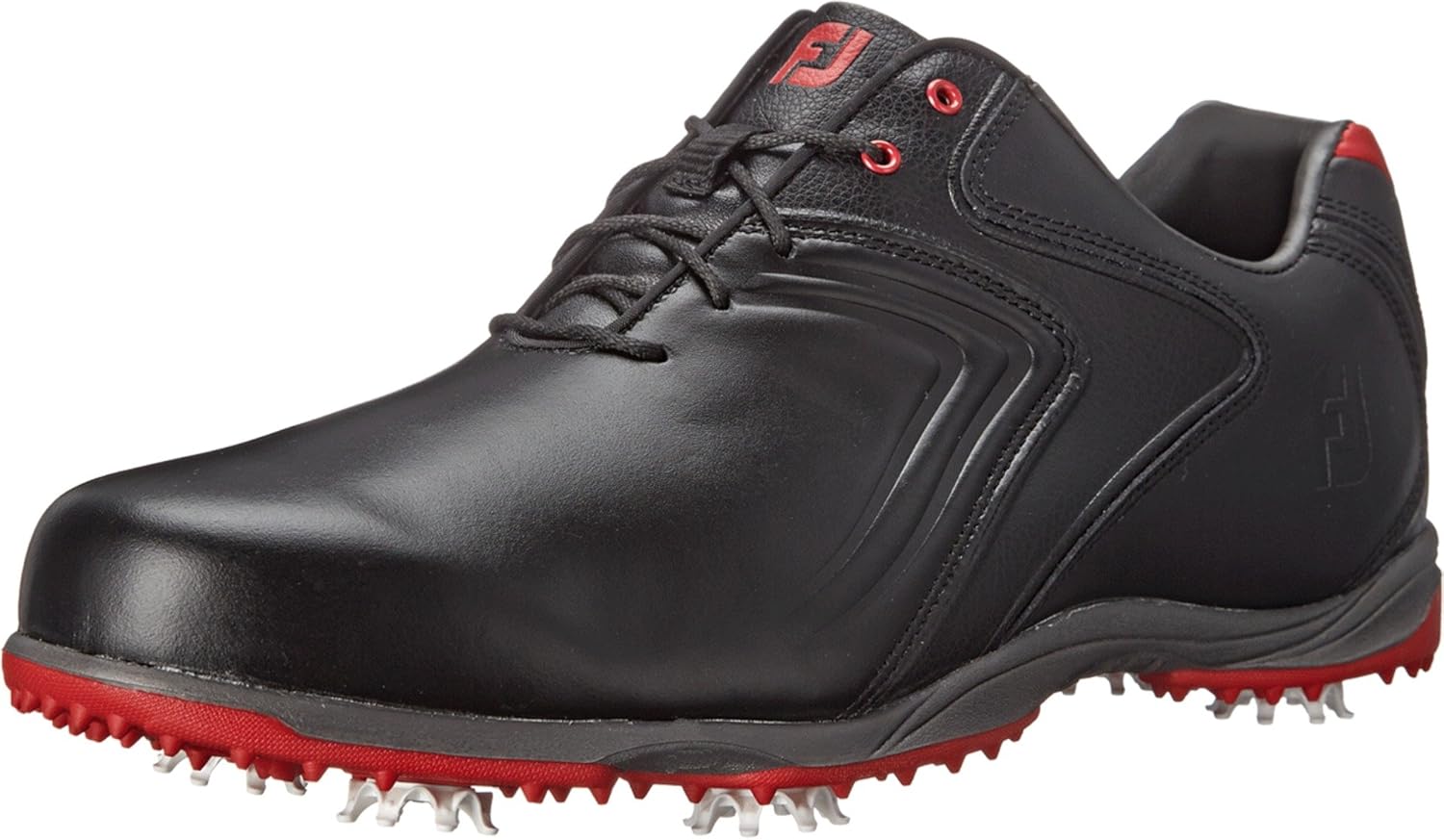 FootJoy Men's Hydrolite Spiked Golf Shoes Black/Red Size