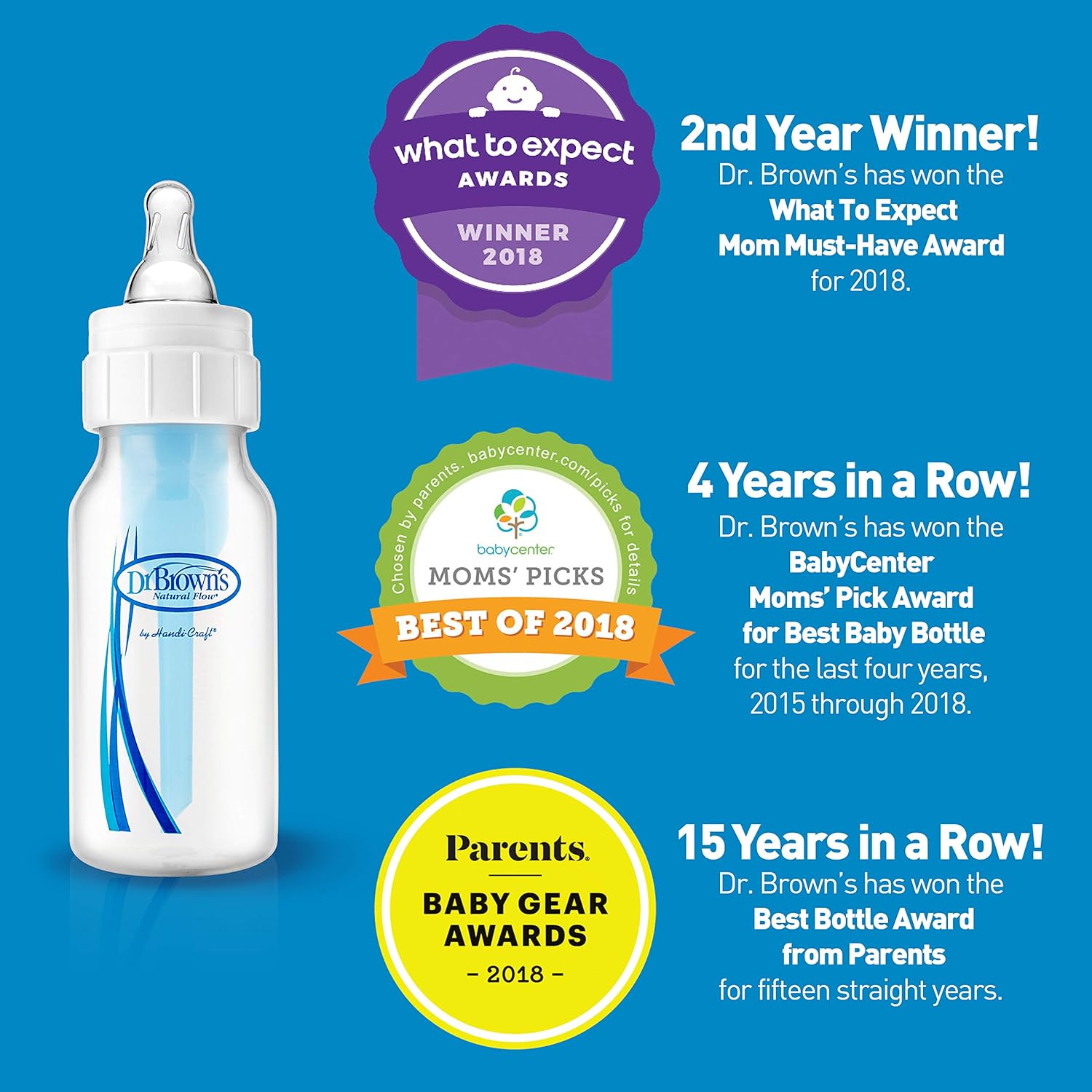 Dr. Brown's Original Bottle, 4 Ounce, 4-Pack : Baby