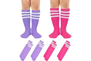 American Trends Kids Toddler Soccer Socks Stripes Uniform Knee High Tube Long Youth Soccer Baseball Socks for Boys Girls