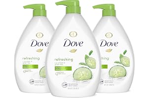 Dove Refreshing Body Wash with Pump Revitalizes and Refreshes Skin Cucumber and Green Tea Effectively Washes Away Bacteria Wh