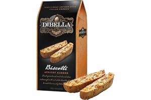 Dibella Biscotti Cookies – Authentic Italian Biscotti, Apricot Almond, 6-Count – Gourmet Cantuccini Biscotti – Rich Flavor – Crunchy Outside with Silky Middle – Classic Italian Biscotti