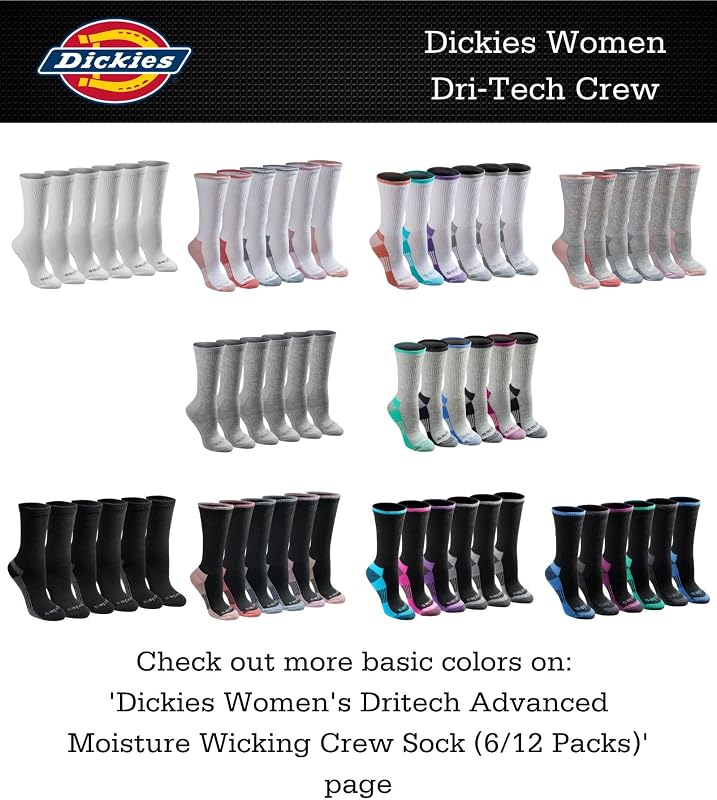 Dri-tech - Meias femininas com controlo de humidade, Tribal (6 pares), L