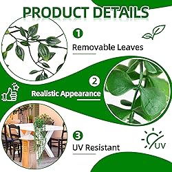 Artificial Hanging Plants for Shelf, 4 Pack Fake
