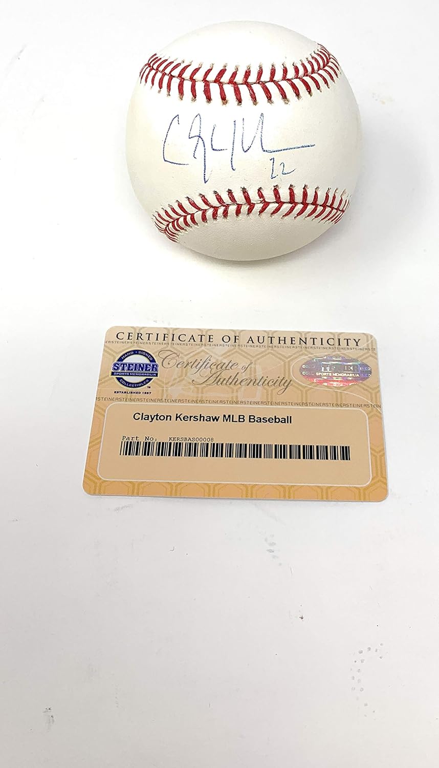 Clayton kershaw autograph baseball Clearance