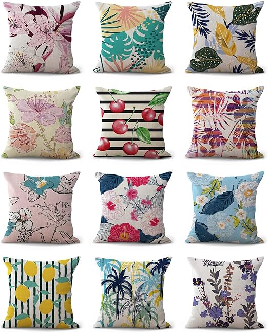 Amazon Com Set Of 10 Bulk Wholesale Tropical Plant Summer Cushion