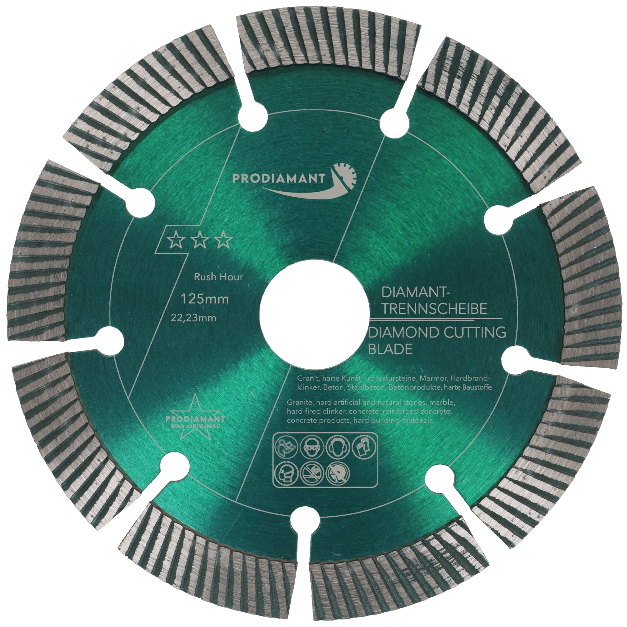 PRODIAMANT RushHour Diamond Cutting Disc 125 mm for Concrete and Hard Materials