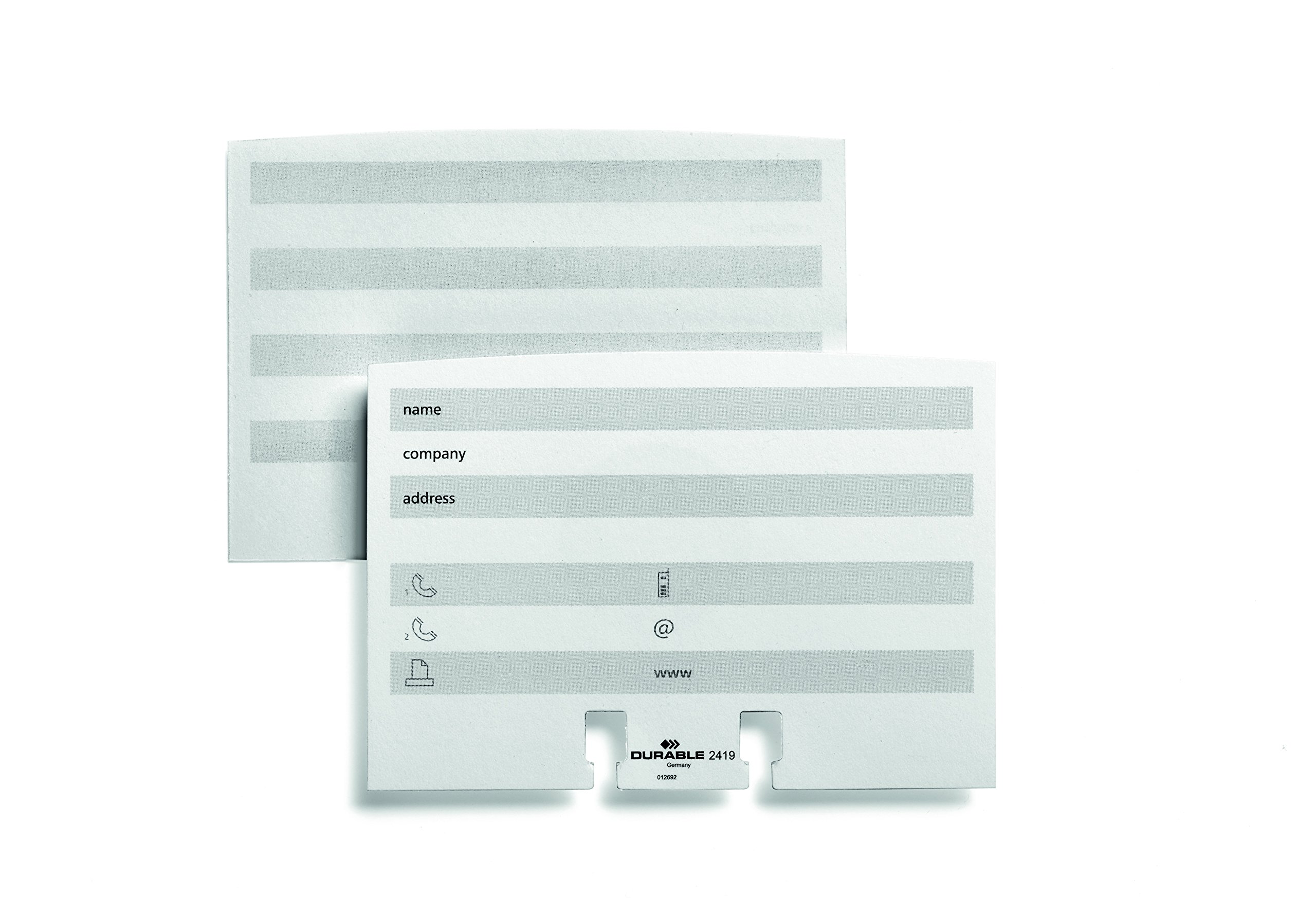 Durable Refill Cards for Visifix - White (Pack of 100)