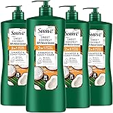 Suave Natural Sweet Coconut 2 In 1 Shampoo & Conditioner with 100% Natural Coconut, for Softening and Shining Hair, No Dyes, No Parabens, No Phthalates, 28 Oz (Pack of 4)