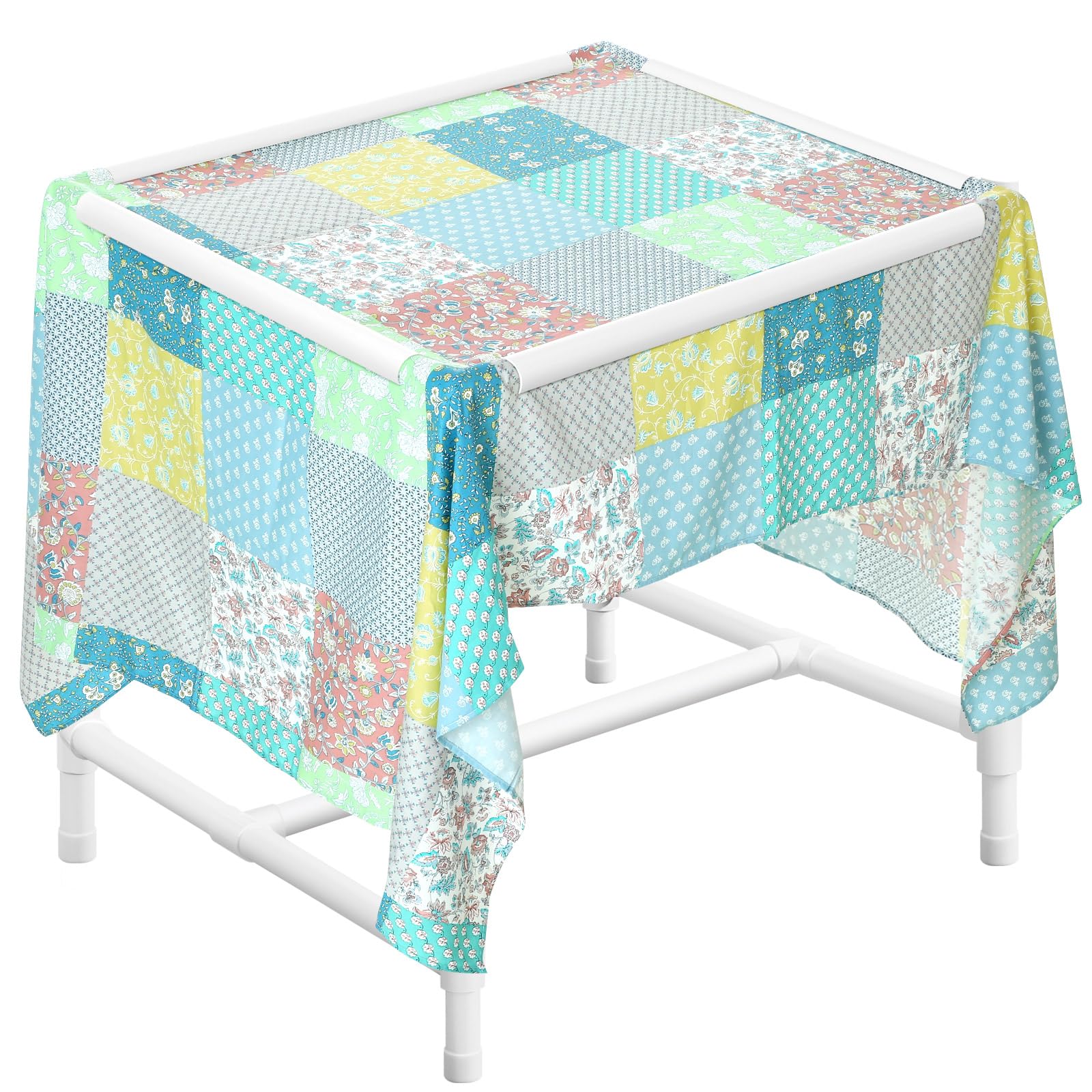 Photo 1 of CroBlissful Quilt Frame Quilter's Floor Frame Cross Stitch Frame Stand Quilting Rack Adjustable Embroidery Floor Stand for Embroidery Quilting Cross-Stitch Punch Needle Silk