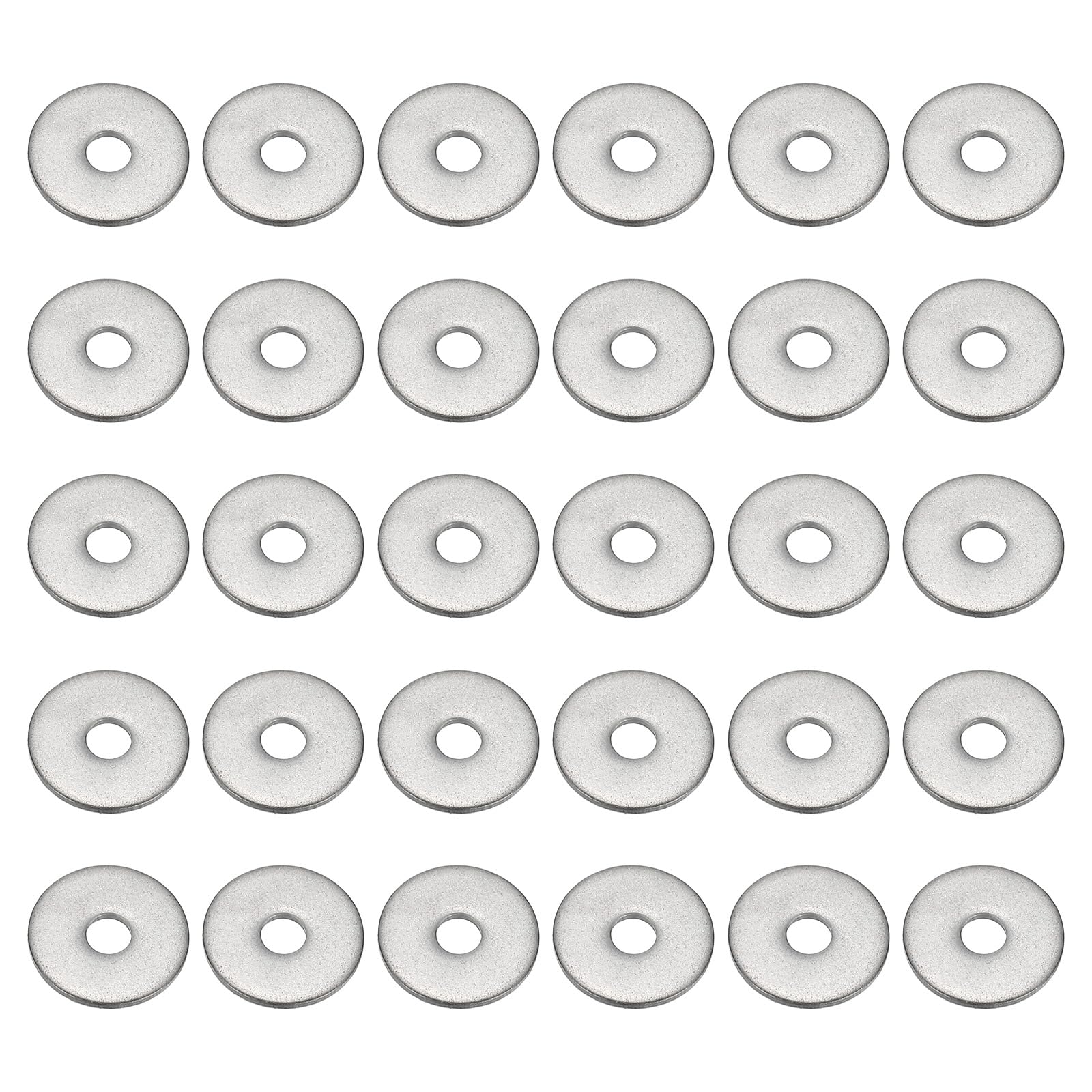 PATIKIL 304 Stainless Steel Flat Washer, 100 Pack 1/8" ID x 4/9" OD x 0.04" Thickness Metal Fender Washers Small Washers for Screws Bolts Assortment