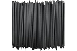 RUPERT AND JEOFFREY'S TRADING CO. Tall Plastic Coffee Stir Sticks - 7 Inch Coffee Stirrer Sip Straws (Black, 1000)